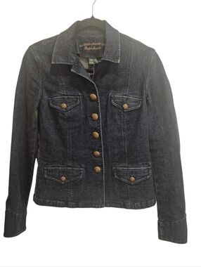 Lauren Jeans Co Size Small Denim Jean Jacket Dark Wash Ralph Lauren